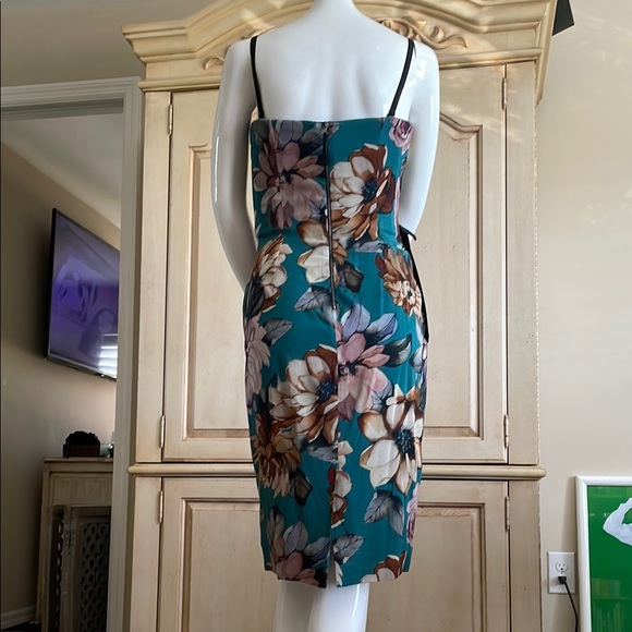 D&G by Dolce and Gabbana silk chiffon Blue Ruched Sheath Midi Dress for Cocktail - Picture 9 of 17